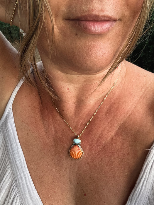 Gold Sunrise Shell Necklace