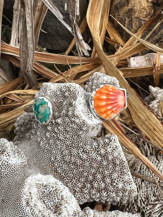 Silver Sunrise Shell Cuff