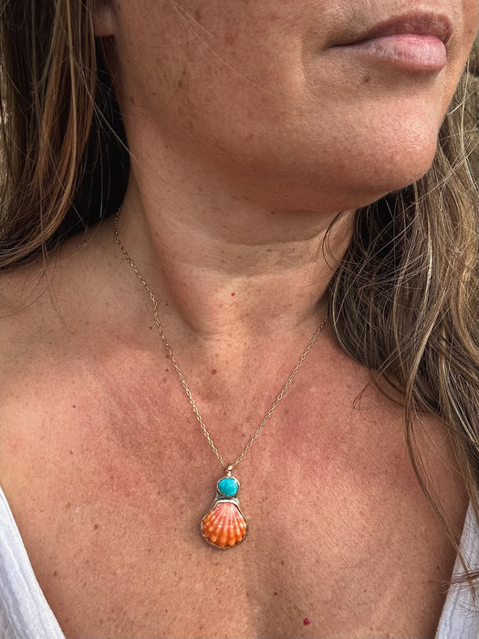 Gold Sunrise Shell Necklace