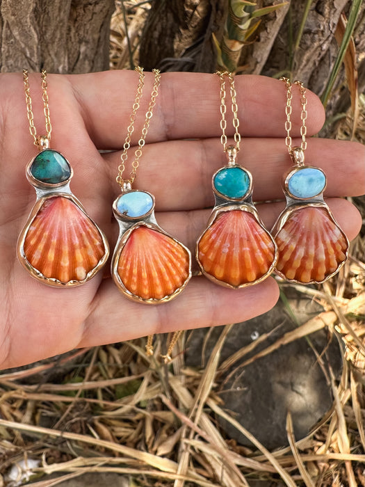 Gold Sunrise Shell Necklace