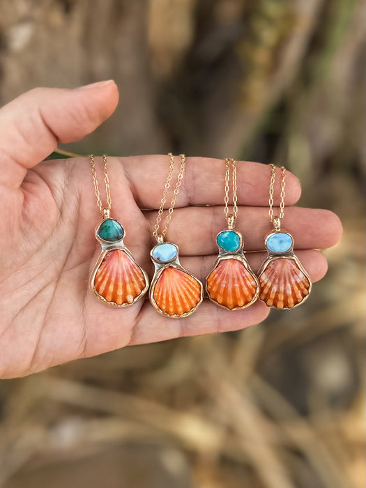 Gold Sunrise Shell Necklace