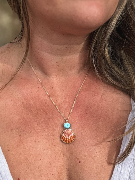 Gold Sunrise Shell Necklace