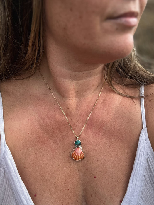 Gold Sunrise Shell Necklace