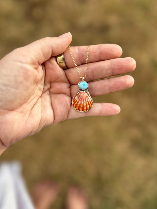 Gold Sunrise Shell Necklace