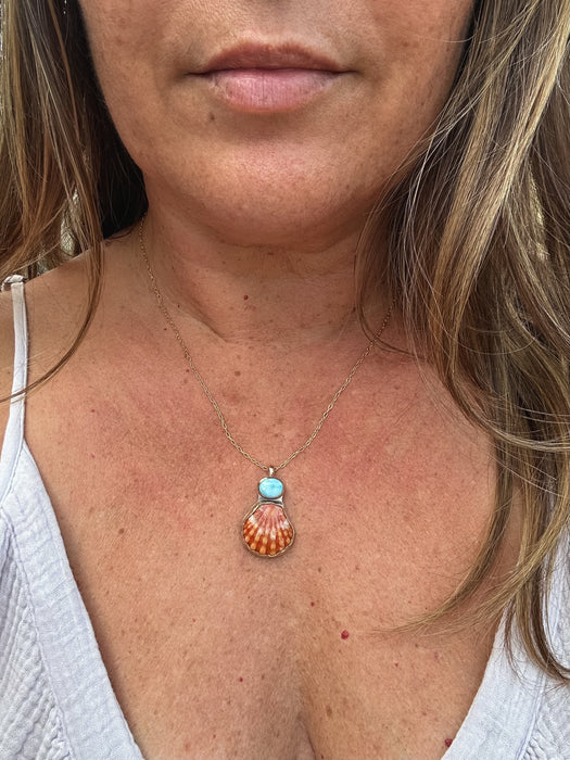 Gold Sunrise Shell Necklace