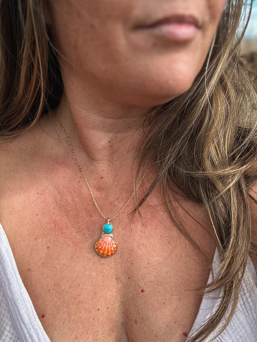 Gold Sunrise Shell Necklace