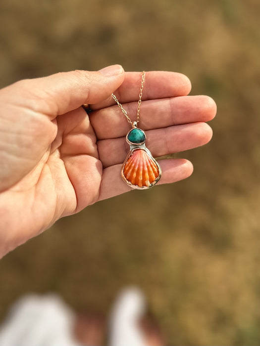 Gold Sunrise Shell Necklace