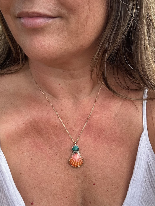 Gold Sunrise Shell Necklace