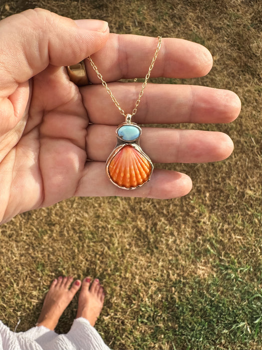 Gold Sunrise Shell Necklace
