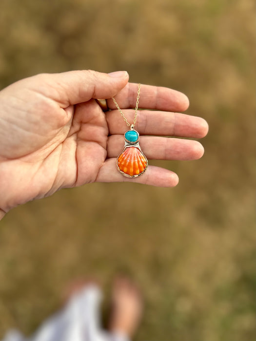 Gold Sunrise Shell Necklace