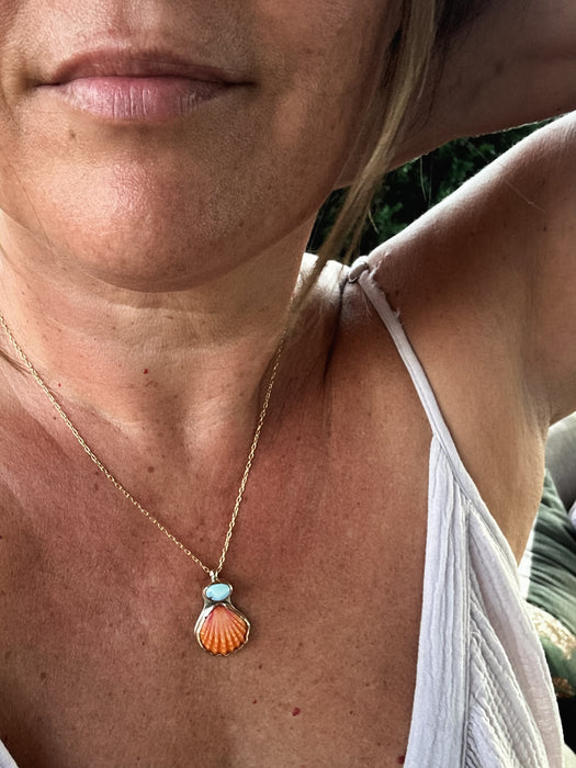 Gold Sunrise Shell Necklace