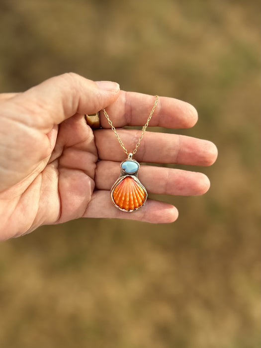 Gold Sunrise Shell Necklace