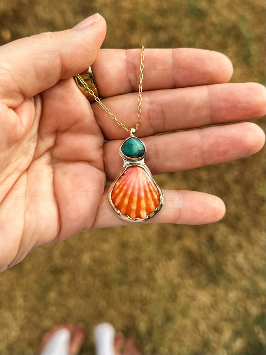 Gold Sunrise Shell Necklace