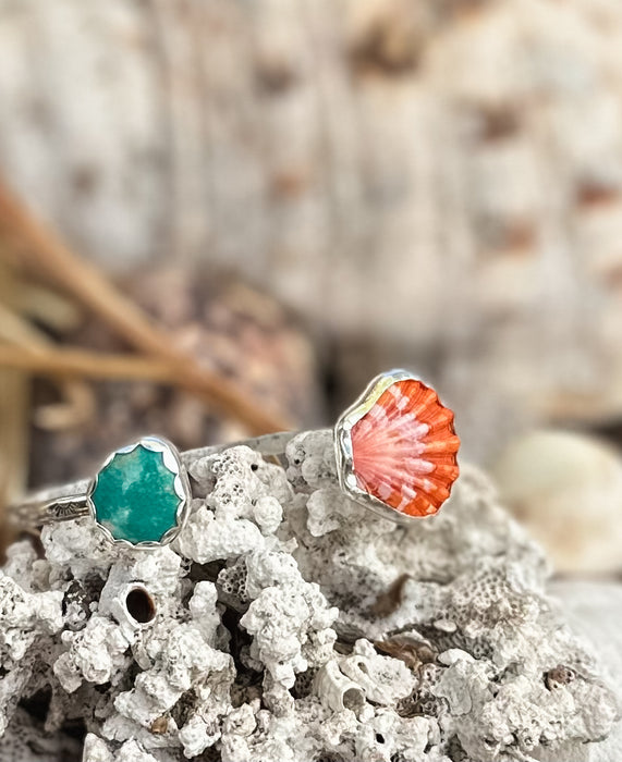 Silver Sunrise Shell Cuff