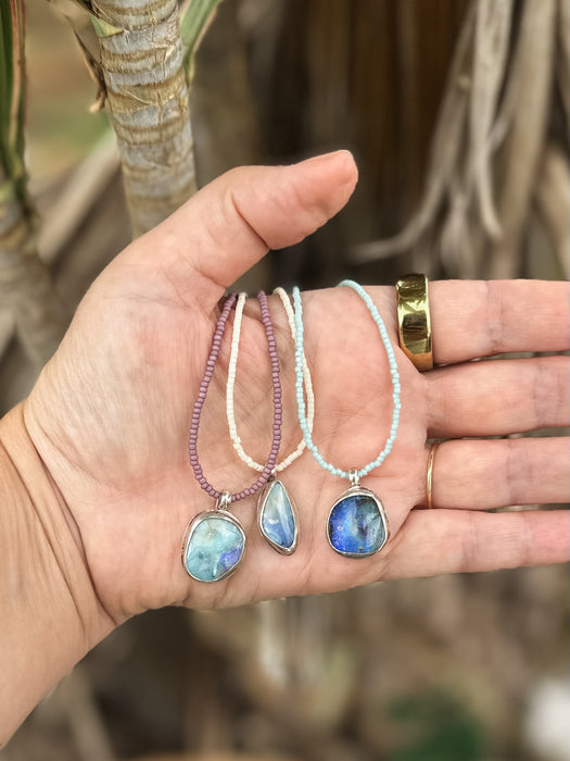 Beaded Opal Necklace