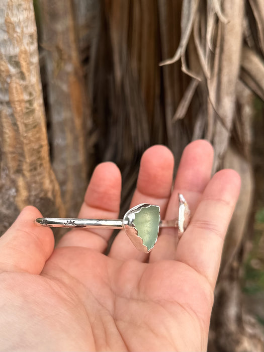 Silver Sunrise Shell Cuff