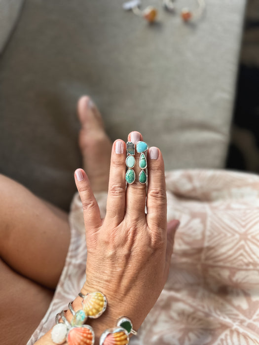 Turquoise & Opal Ring