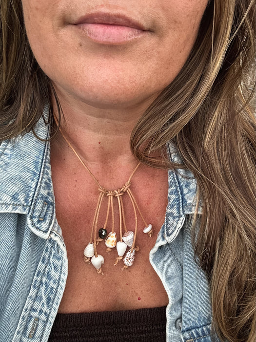 Leather Fringe Necklace