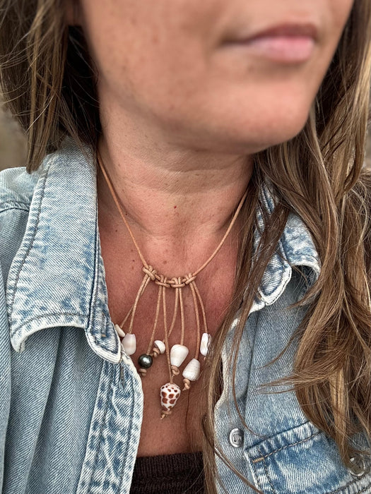Leather Fringe Necklace