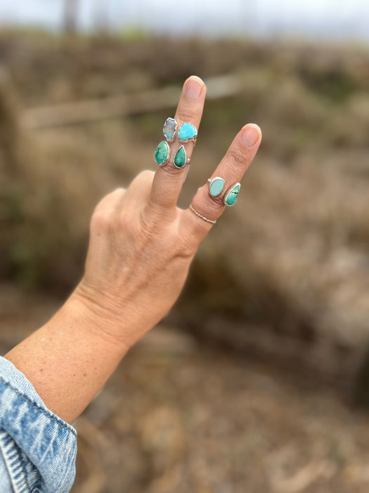 Turquoise & Opal Ring