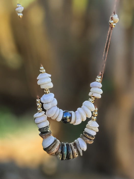 Puka Shell Cord Necklace