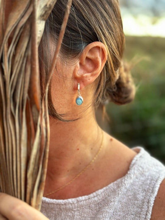 Turquoise Mini Hoops (2)